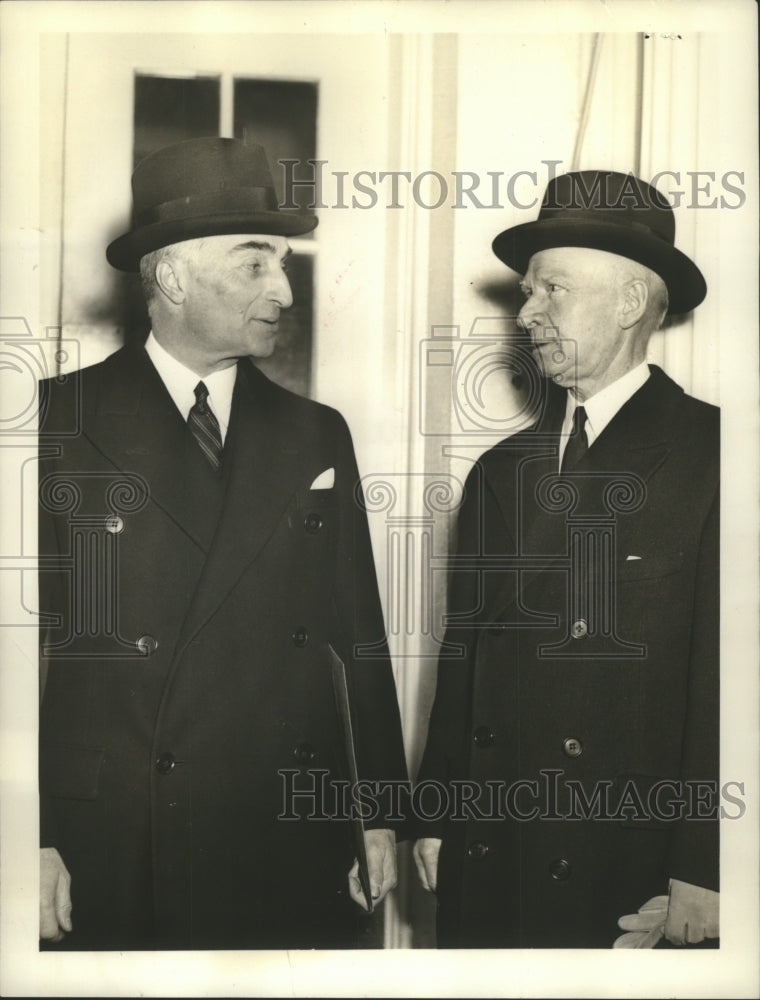 1941 Press Photo Jan Ciechanowski Polish Amb to US &amp; George Summerlin - Historic Images