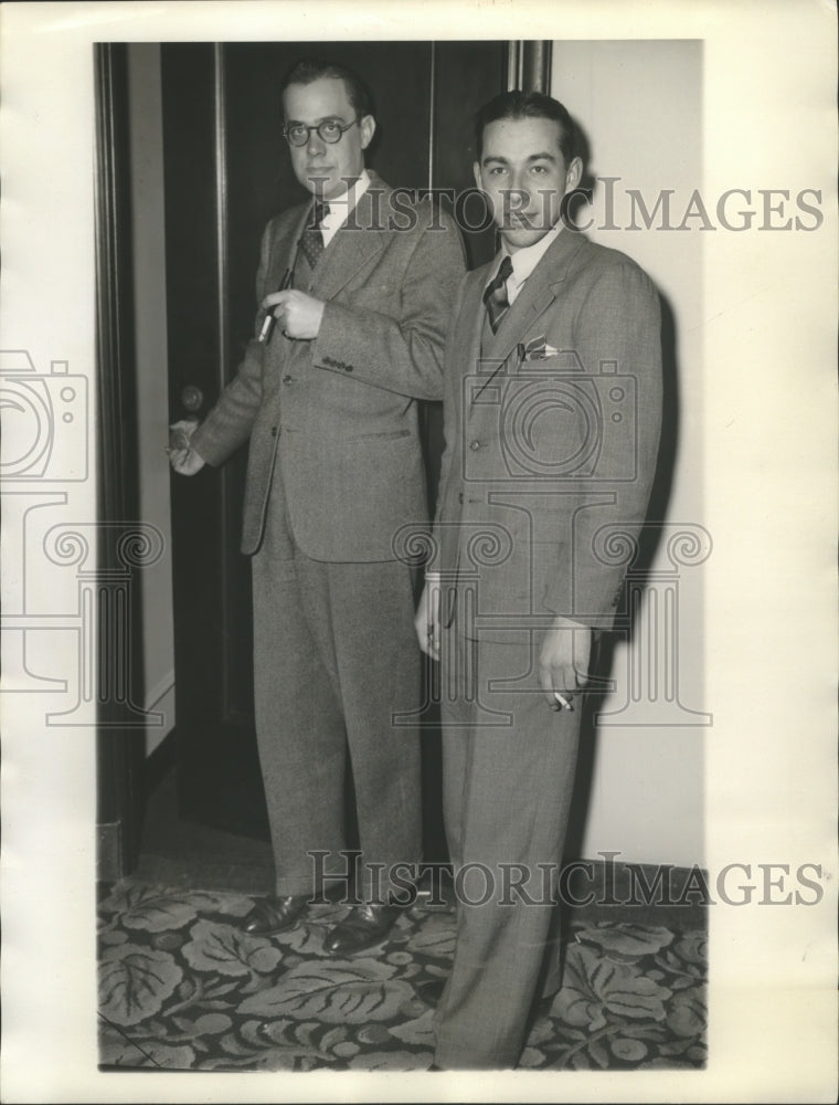 1940 Press Photo Heinrich Peter Fassbender with Robert Stripling of Dies Comm.-Historic Images