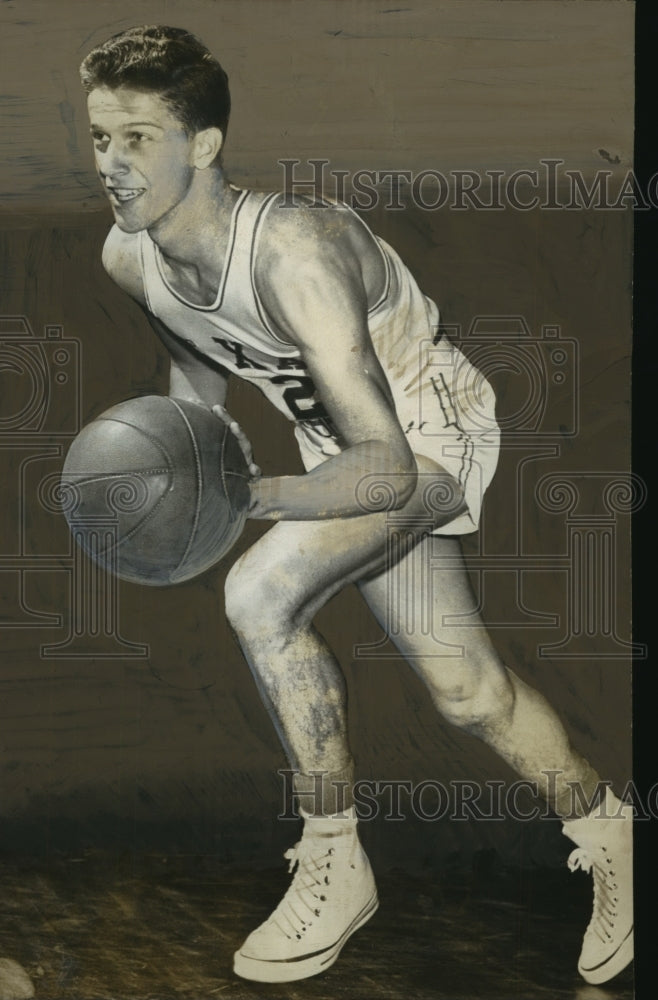 Press Photo Frank Wamock of Baur Tourill basketball-Historic Images