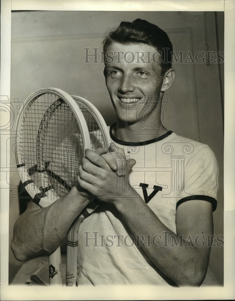 1941 Press Photo Joe Davis in National Intercollegiate Tennis Tournament - Historic Images