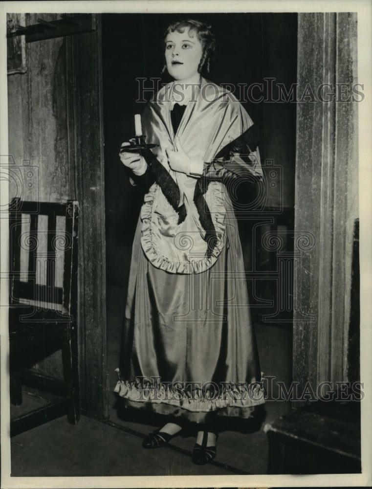 1936 Press Photo Betty Jane Schultz sings as Mimi in La Boehme in Chicago Opera - Historic Images