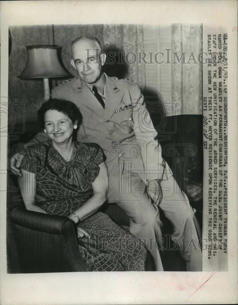 1949 Press Photo Gen Omar Bradley named Chairman of US Joint Chiefs of Staff-Historic Images