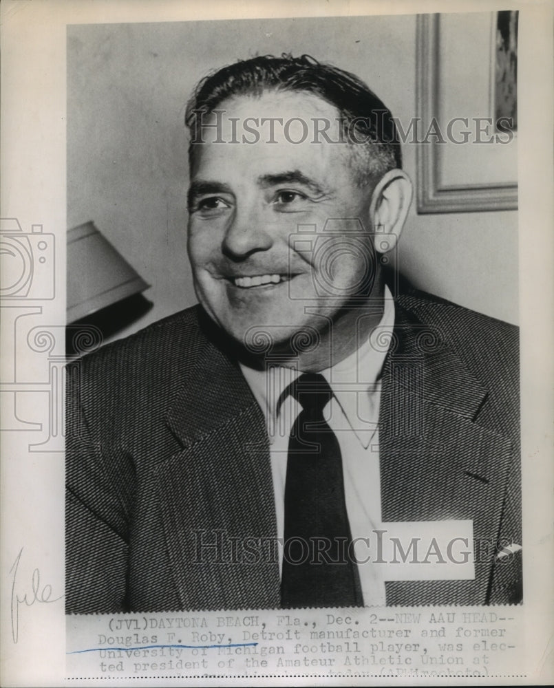 Press Photo Douglas F. Roby Elected President of Amateur Athletic Union-Historic Images