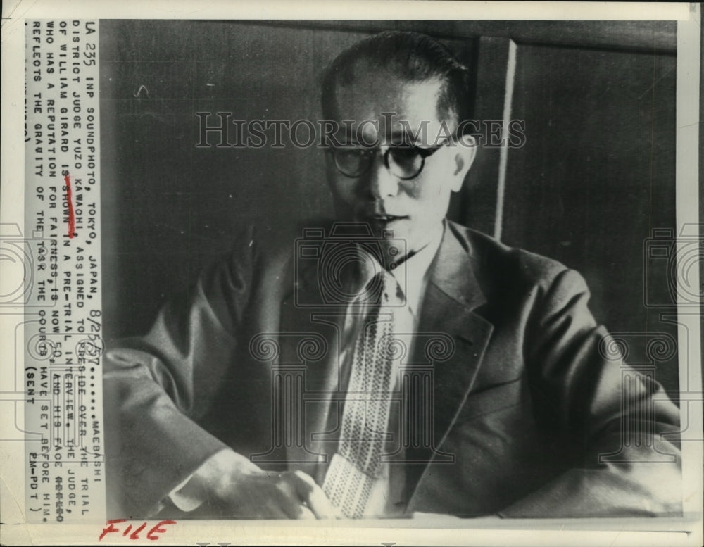 1957 Yuzo Kawachi, presiding judge over the William Girard trial - Historic Images