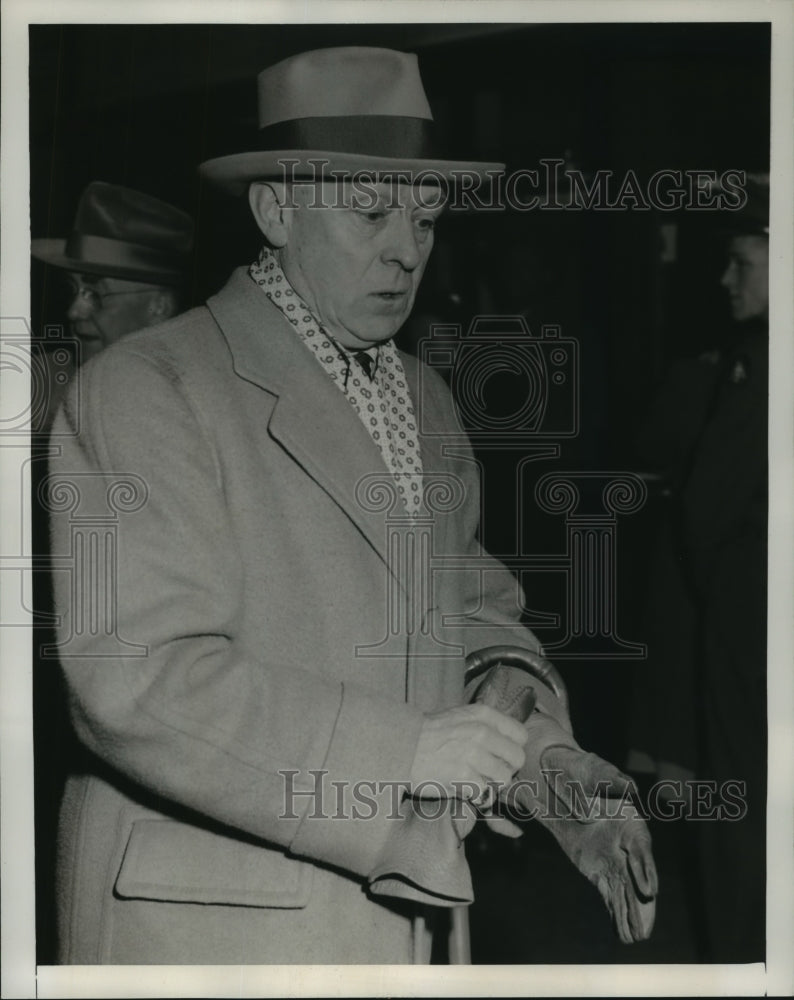 1951 Press Photo W.P. Kennedy, Railroad Trainmen Union head faces court trial-Historic Images