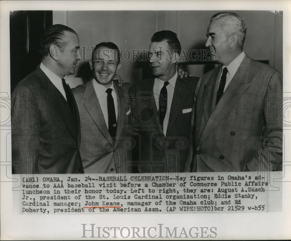 1955 Press Photo Cardinal Officials attend Public Affairs Luncheon - sba06519-Historic Images