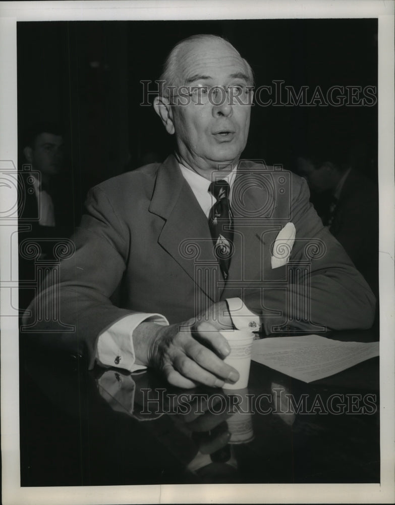 1950 Press Photo Charles Sawyer, Commerce Secretary testifies before the House-Historic Images
