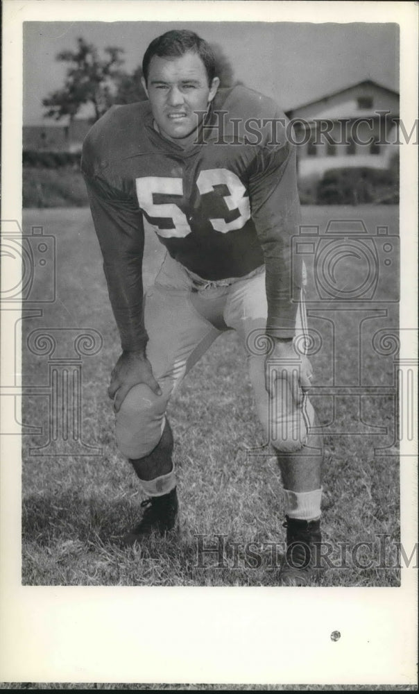 Press Photo Football player Ray McGallion in his uniform - sba07433 - Historic Images
