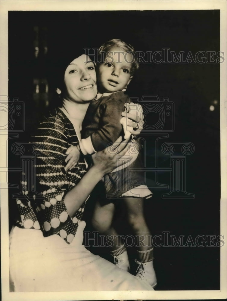Eva E. Young, with her son Dickie after regaining custody-Historic Images