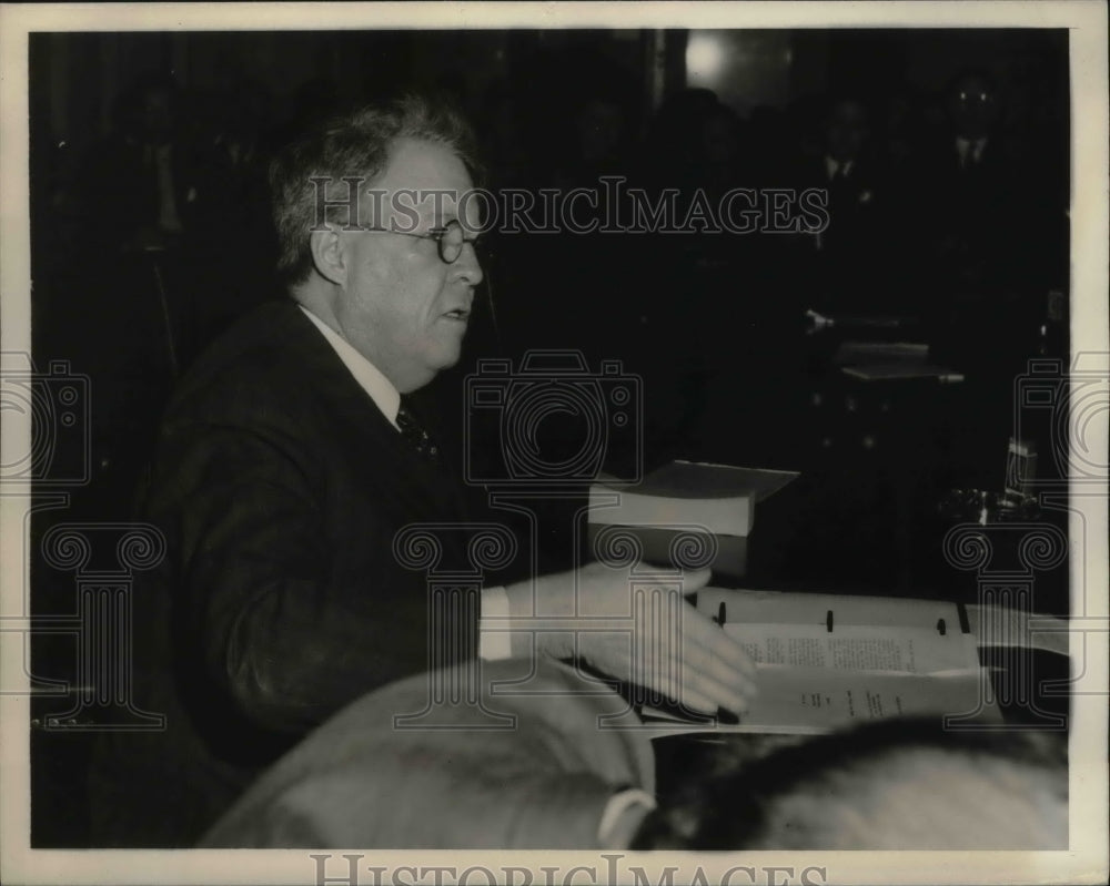 1944 Press Photo William H Davis chair of War Labor Board at Senate hearing- Historic Images