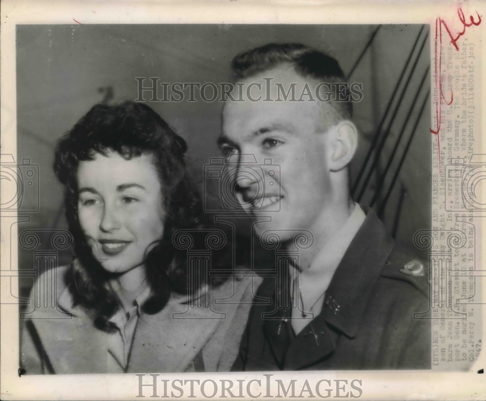 1947 Press Photo Capt John Eisenhower son of Army Gen Dwight Eisenhower-Historic Images