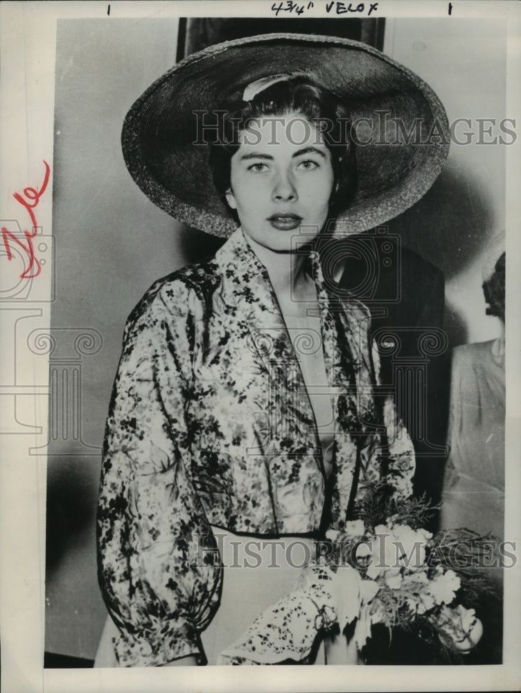 1955 Press Photo Queen Soraya of Persia photographed at a function - sba10234-Historic Images