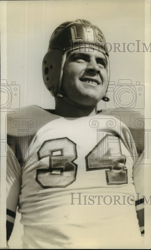 Press Photo Jerry Nash, 168 pound football guard - Historic Images
