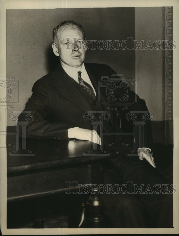 1934 Press Photo Albert M. Austin prepares to be tried with Joseph W. Harriman-Historic Images