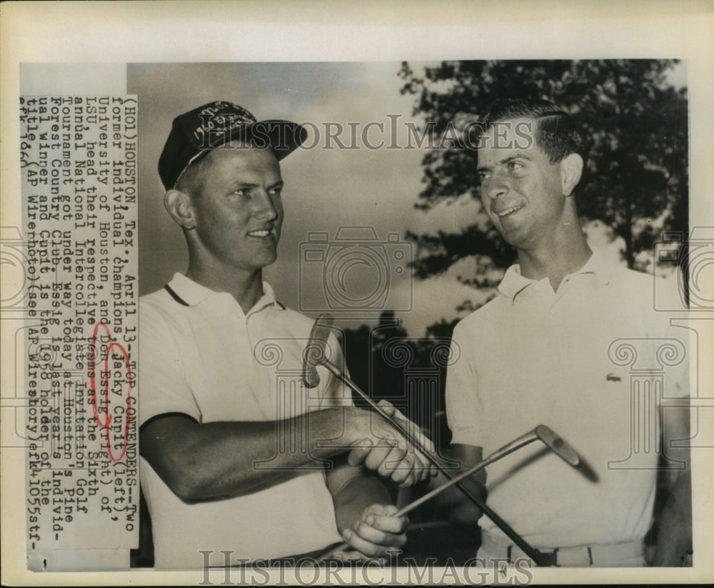 1960 Press Photo  Jacky Cupit, Don Essig-Collegiate Golf Tournament contenders - Historic Images