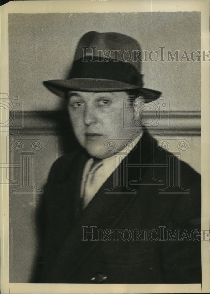 1937 Press Photo Sam Rosoff, arrested as material witness in a shooting incident-Historic Images