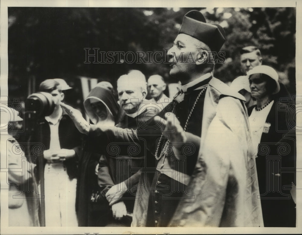 1934 Press Photo Alexis Henry M. Cardinal Lepecier speaks at Marian Congress-Historic Images