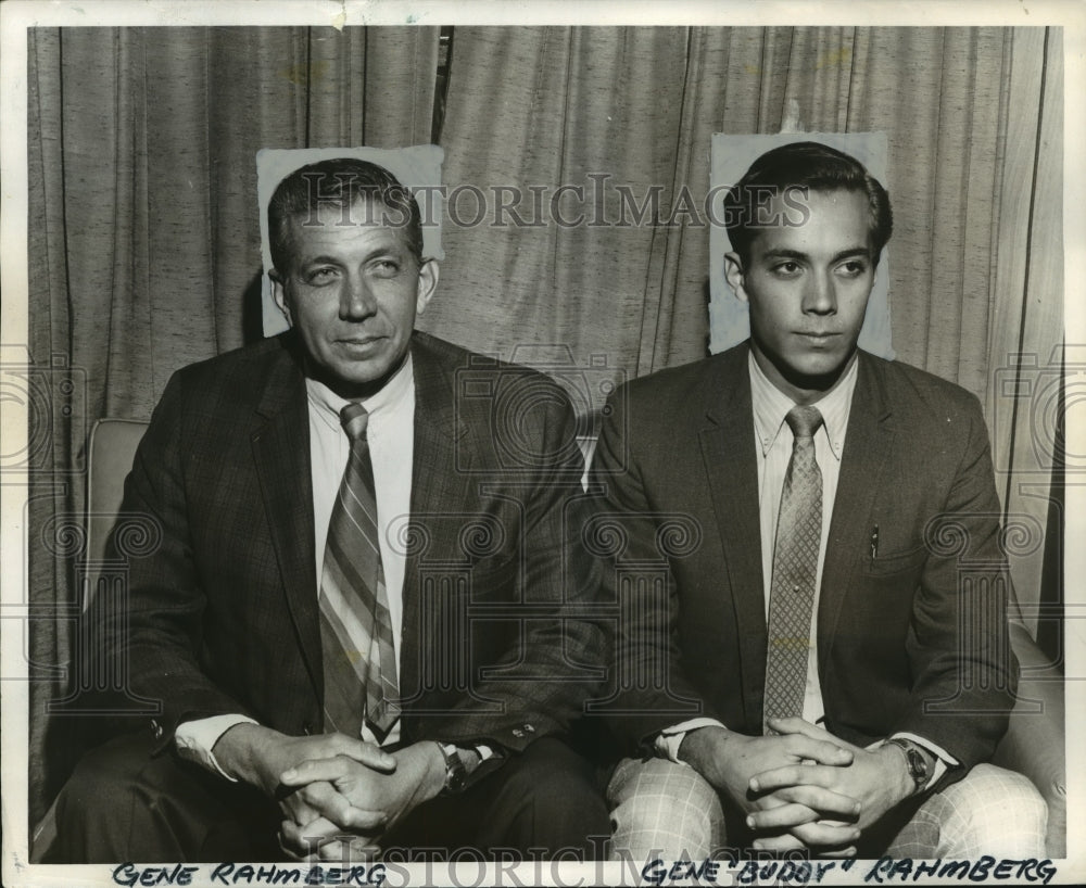 Press Photo Gene Rahmberg and Gene "Buddy" Rahmberg - sba11794-Historic Images