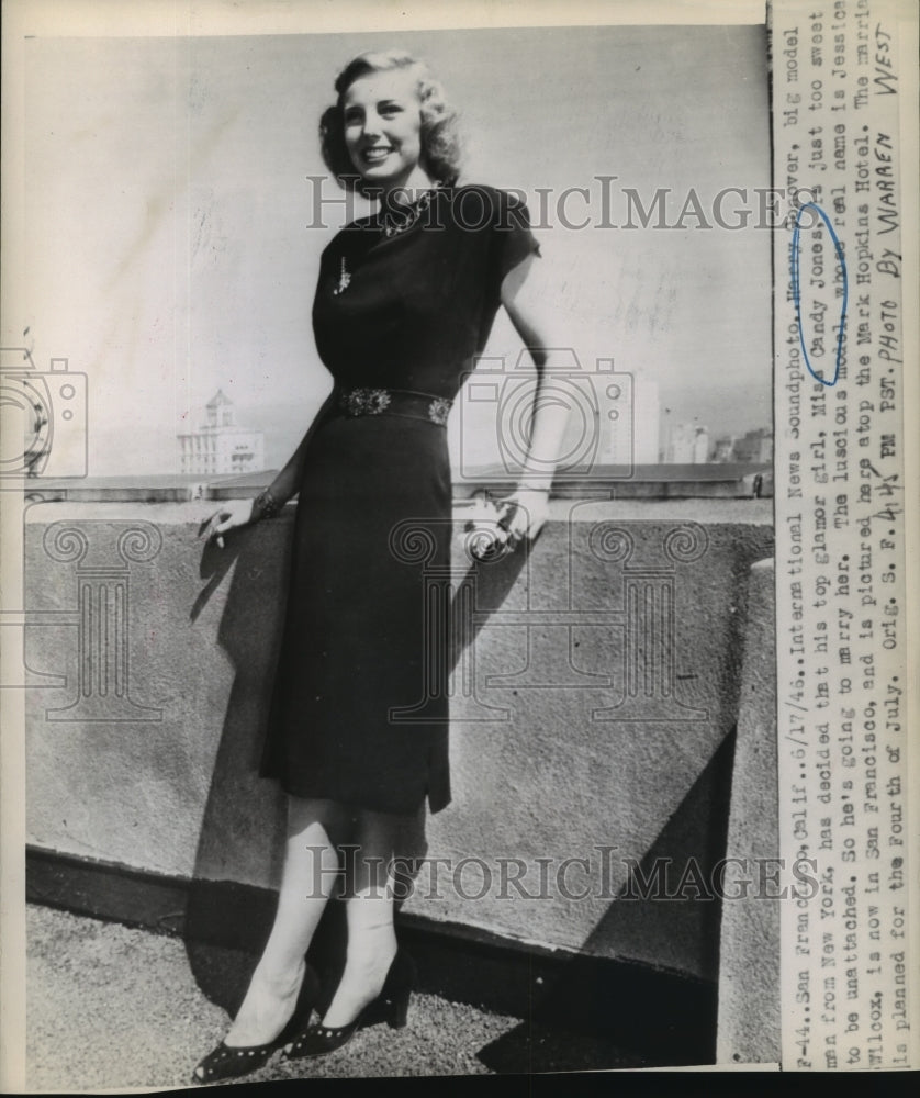 1944 Press Photo  American Model Jessica Arline Wilcox known as Candy Jones - Historic Images