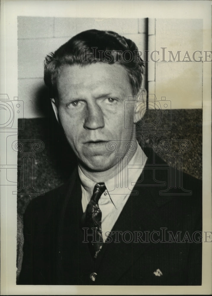 1938 Press Photo Edward Haislip surrenders for the murder of brother in law-Historic Images