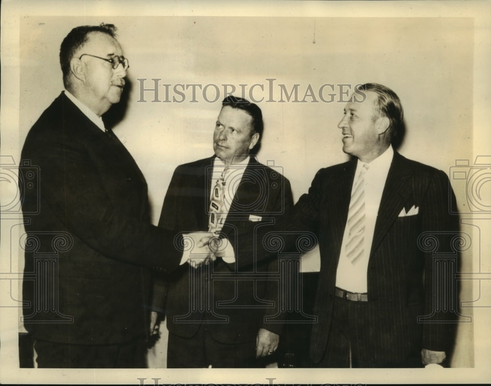 1938 Press Photo Francis French, James Davenport &amp; JE Bartlett French-Historic Images