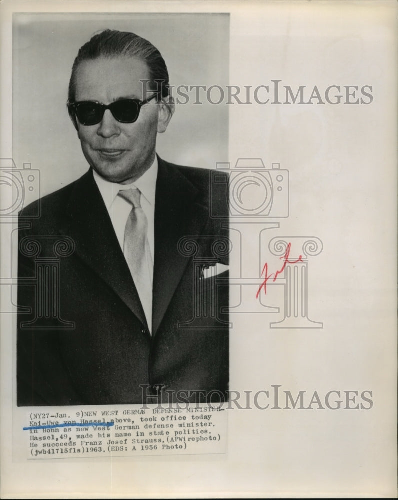 1956 Kai-Uwe von Hassel, West German Prime Minister - Historic Images