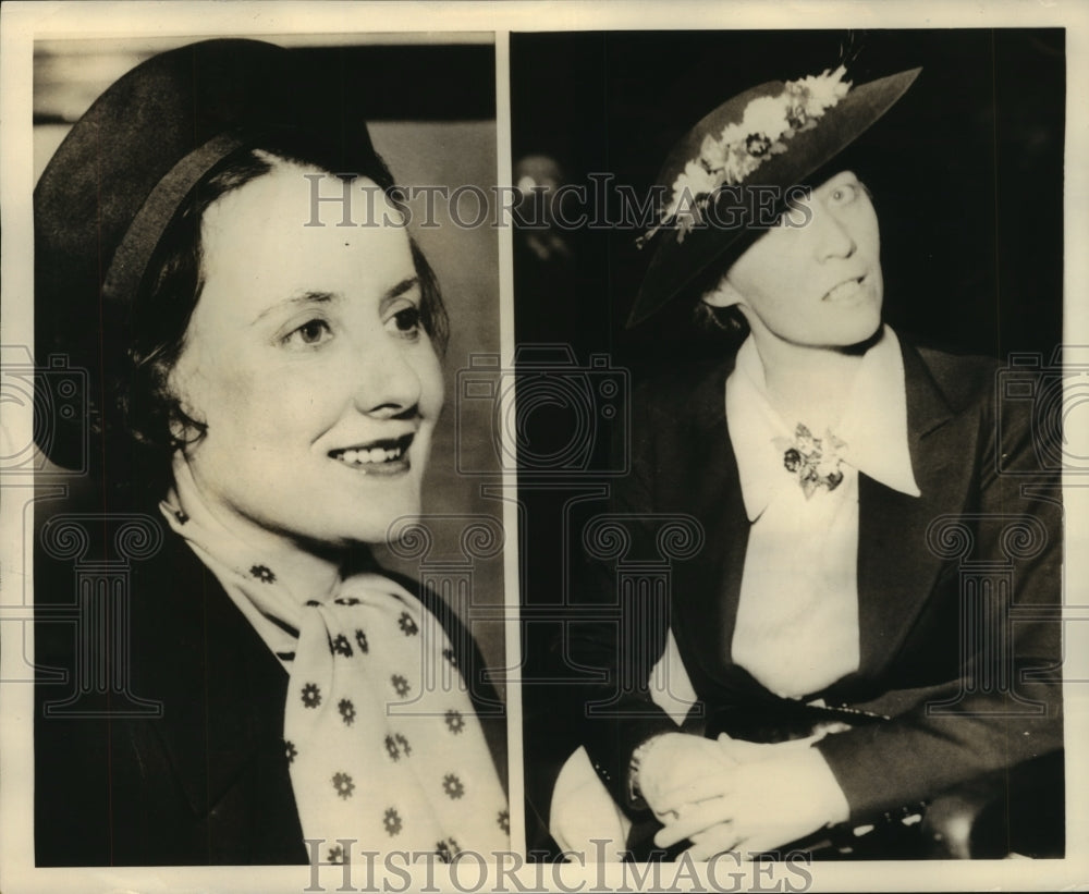 1937 Press Photo Laura Strittmaiter & Mrs Hallie Cullinan at a trial in Detroit-Historic Images