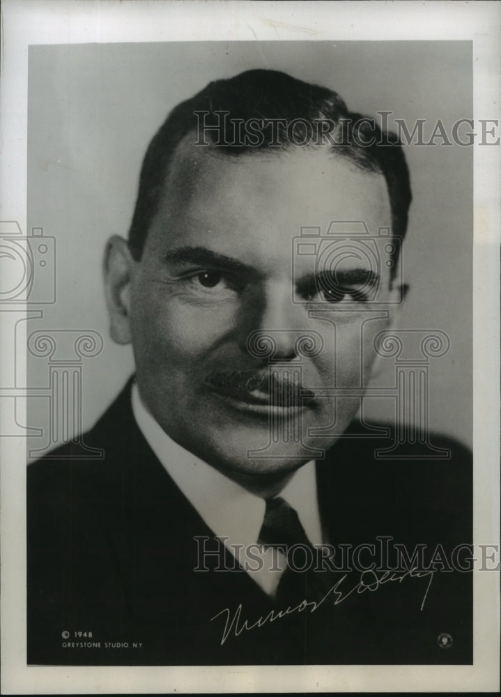1948 Press Photo Thomas E. Dewey&#39;s signed camera portrait for campaign materials-Historic Images