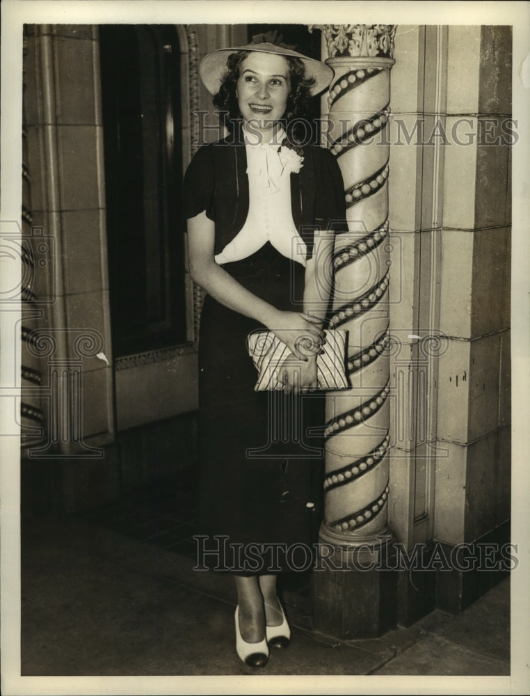 1936 Press Photo Mrs Lawrence P Marron nee the Countess Adrienne Pantaleoni-Historic Images