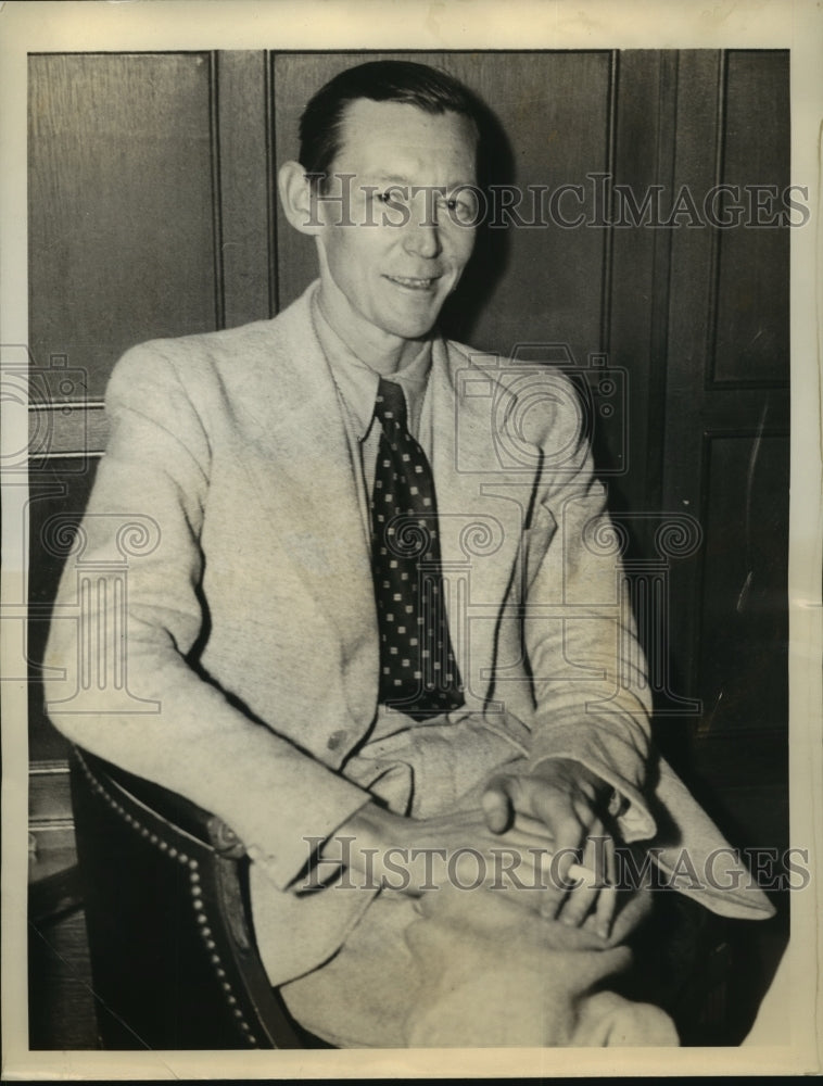 1935 Press Photo William W Chaplin Universal Service war correspondent - Historic Images