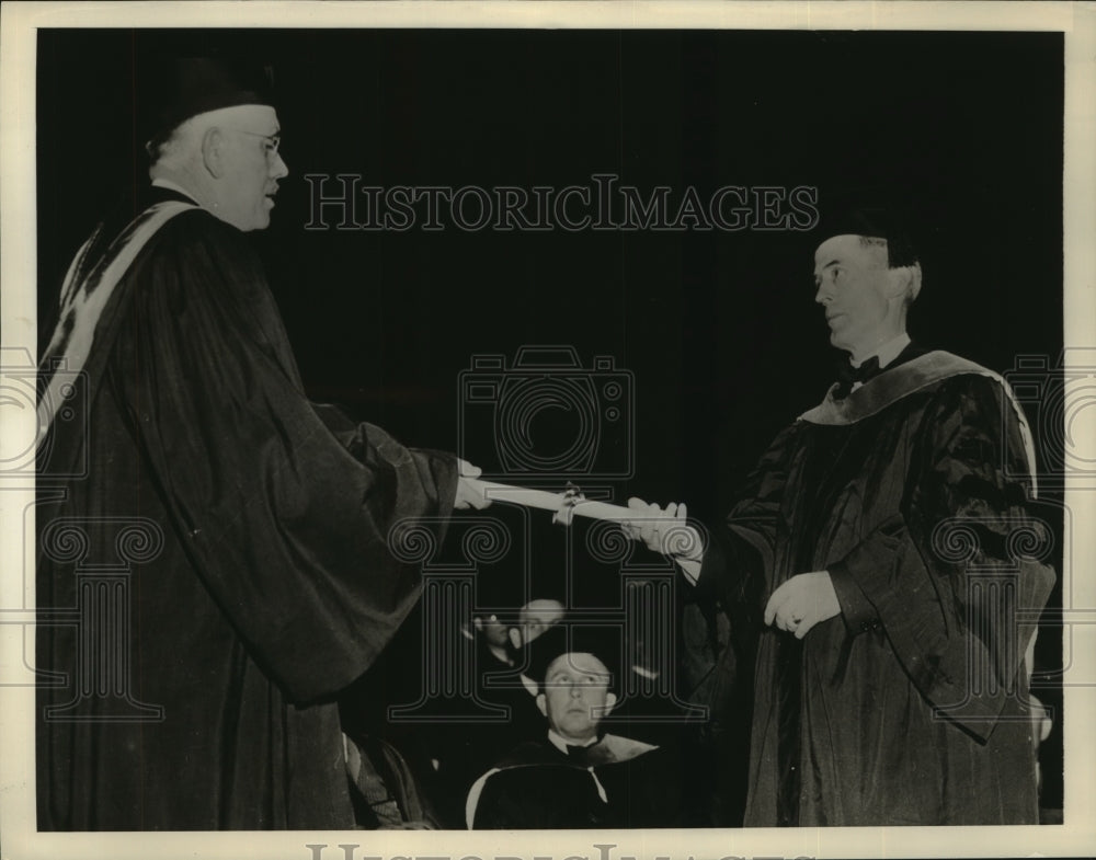 1938 Press Photo Presidential Secretary Marvin McIntyre Receives Doctor of Law-Historic Images