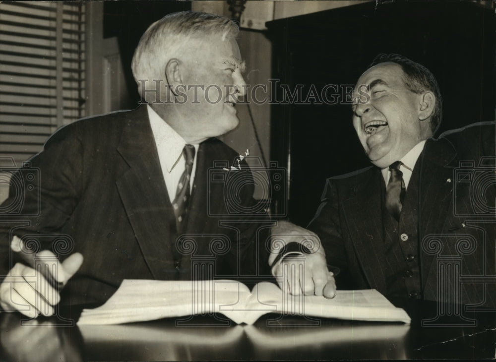 1939 Press Photo Vice President J.M. Garner laughs with William Bankhead-Historic Images