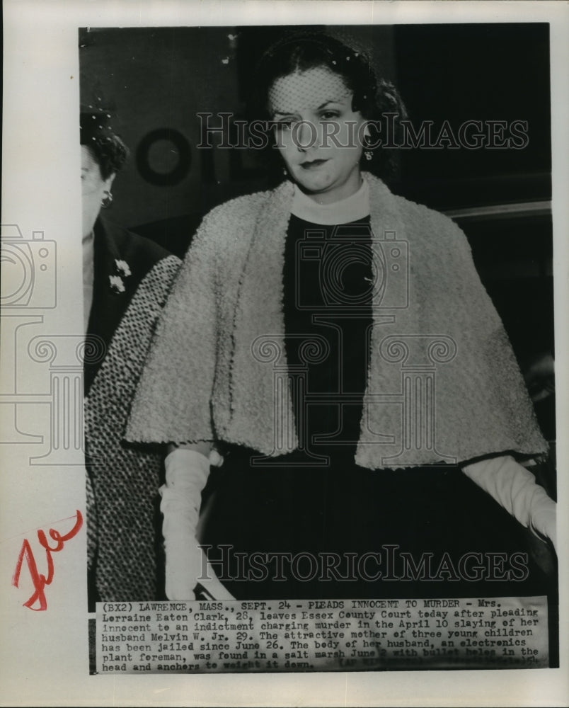 Mrs Lorraine Eaton Clark pled innocent to murder charge in MA - Historic Images