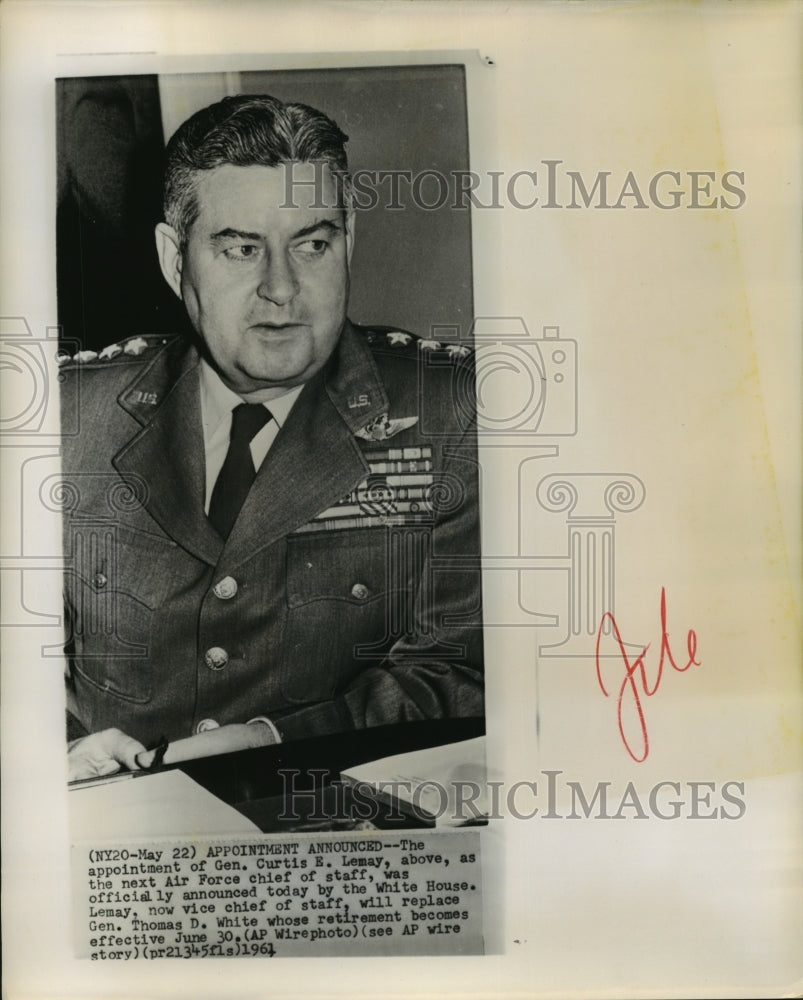 1961 General Curtis E. Lemay named new vice president of Air Force - Historic Images