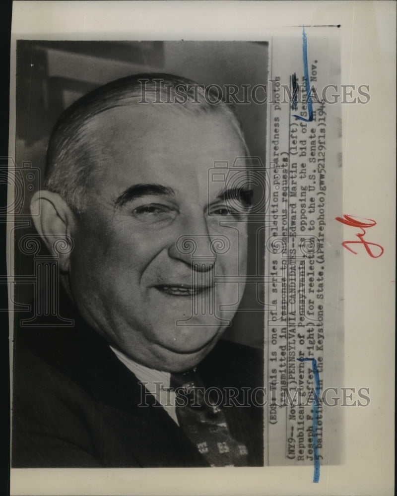 1946 Senator Joseph Guffey runs for reelection for Senatorial post - Historic Images