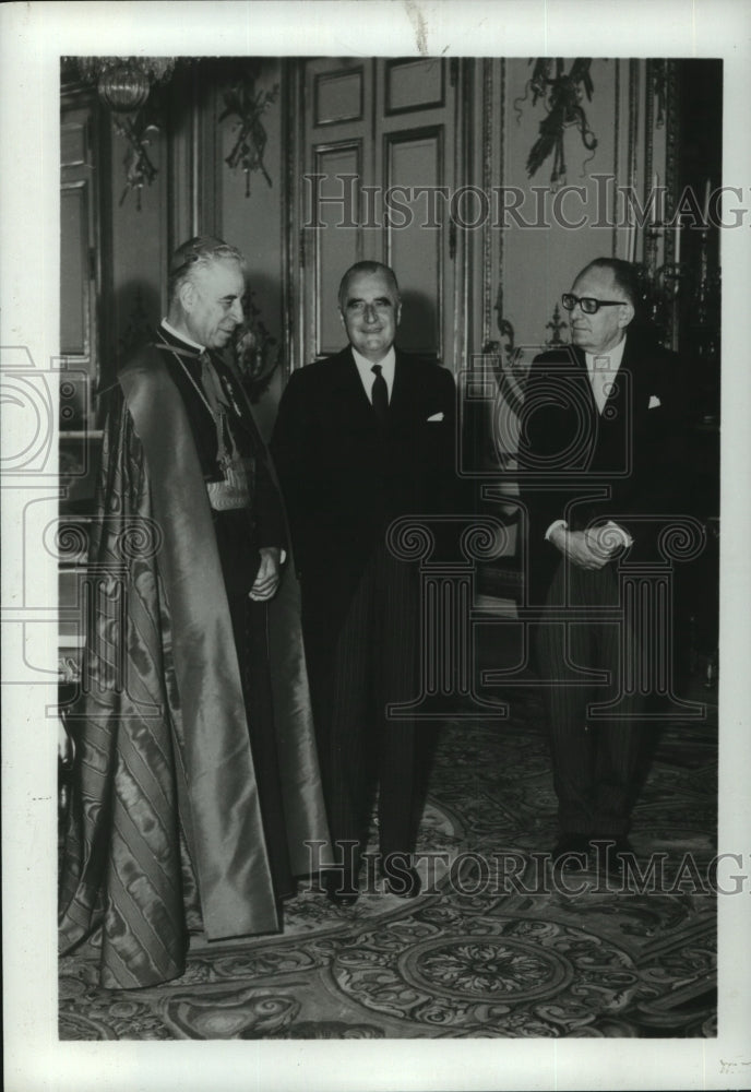 1969 The Papal Nuncio chats with the Foreign Affairs Minister - Historic Images