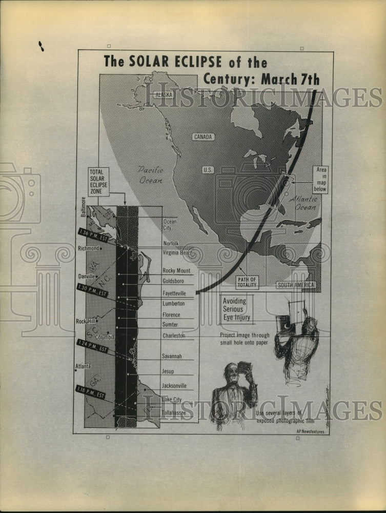 Press Photo Adertisement of the Solar Eclipse of the Century: March 7th-Historic Images