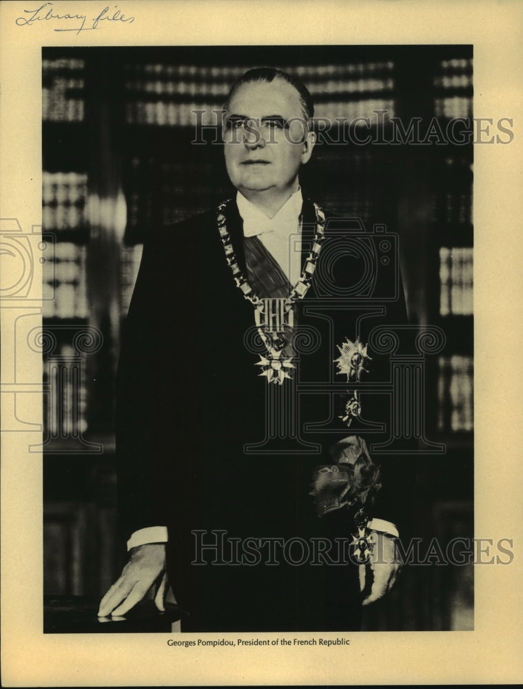 Press Photo Georges Pompidou, President of the French Republic - sba15997-Historic Images