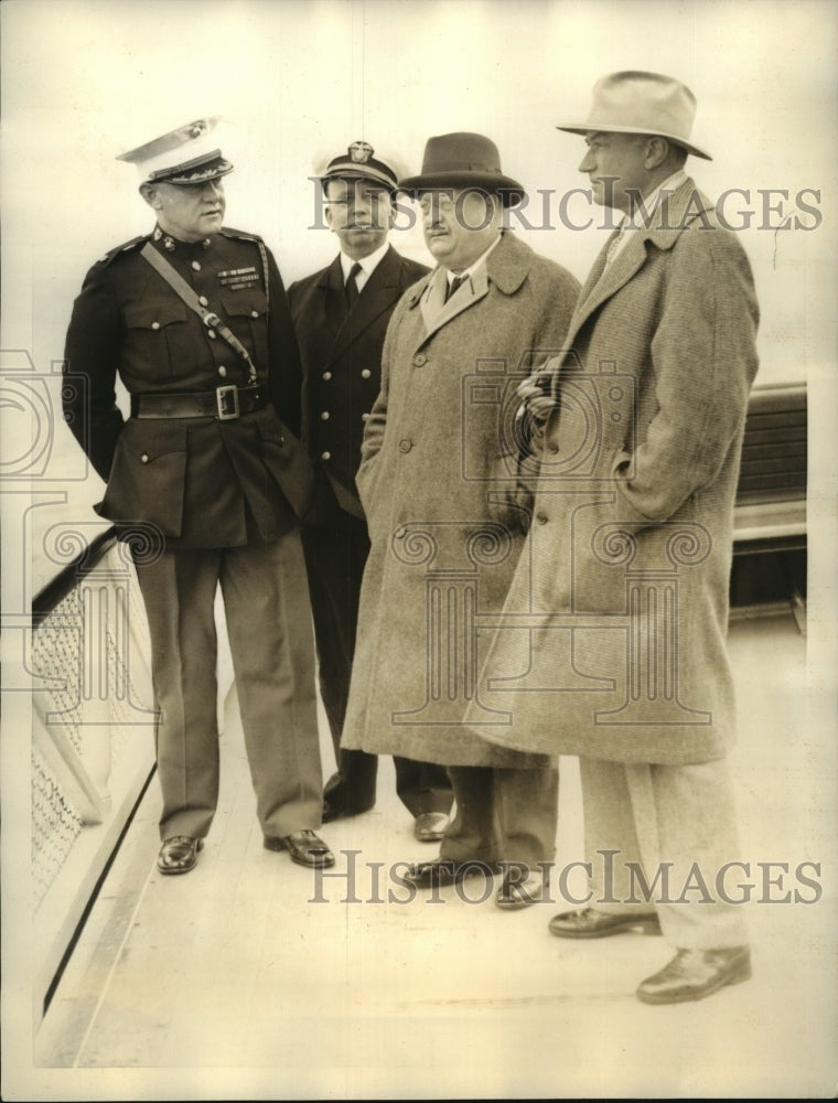 1935 Press Photo Asst. Sec.of Navy Henry L.Roosevelt and his Aides in California-Historic Images