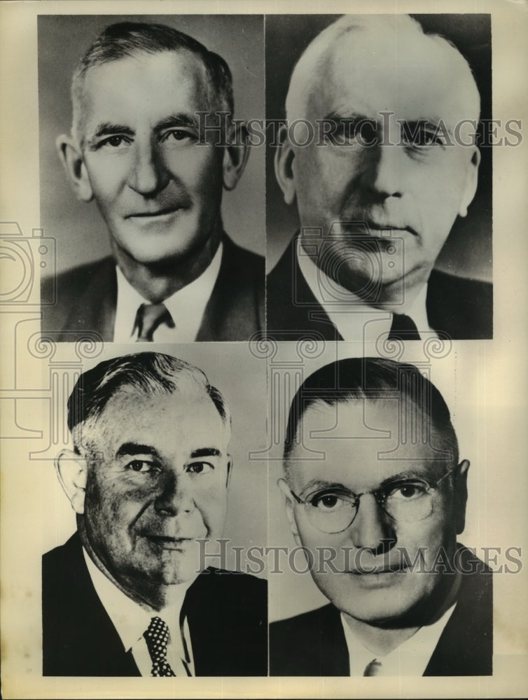 1956 Press Photo Gov candidates EF Branon, JB Johnson, EW Nofarland, H Griffith-Historic Images