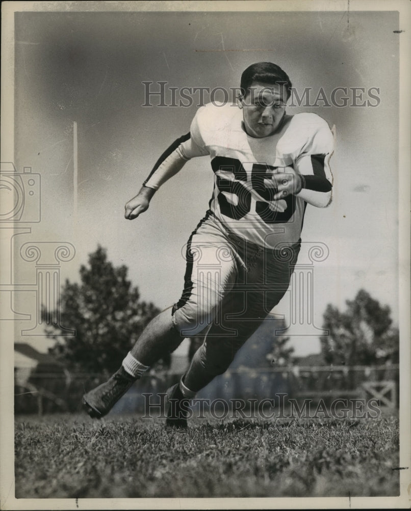 1947 Press Photo Bob Irons 200 Pound Guard Plays Tackle Too - sba18004-Historic Images