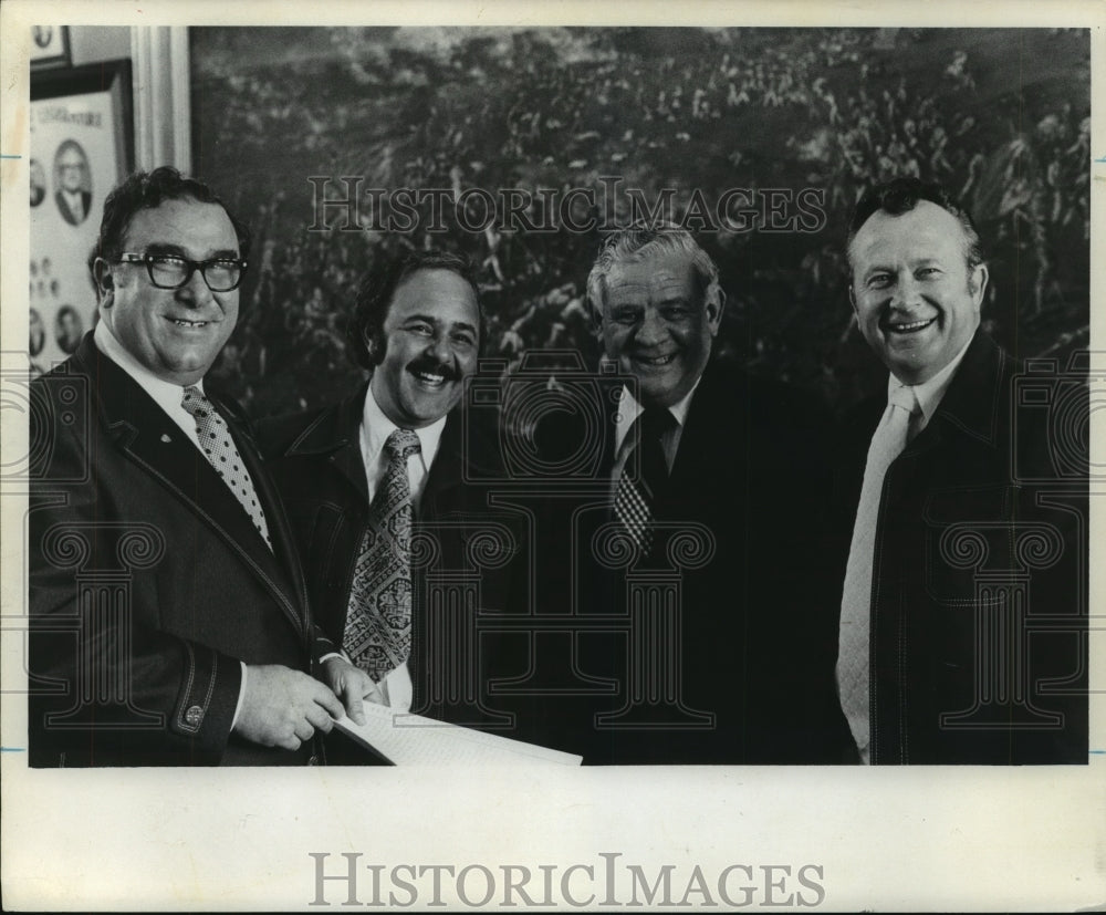 Press Photo Texas Senator John A.Treager with Prank Loubardino, Abe Ribals-Historic Images