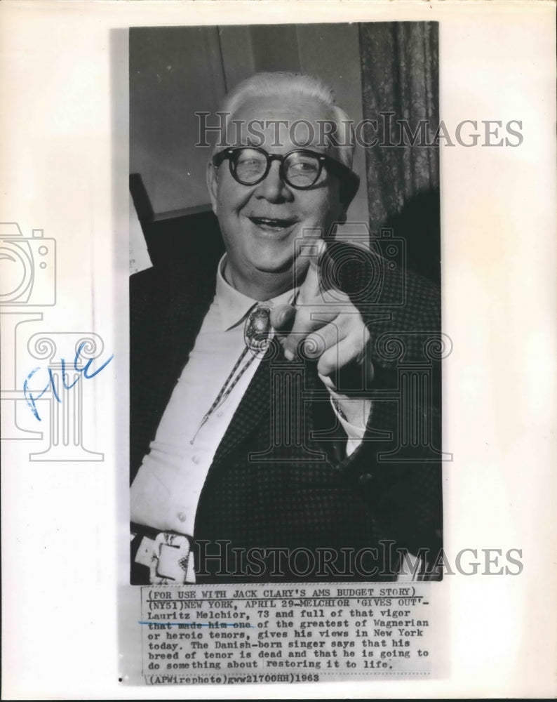 1963 Lauritz Maelchior, one of the greatest Wagnerian tenors - Historic Images