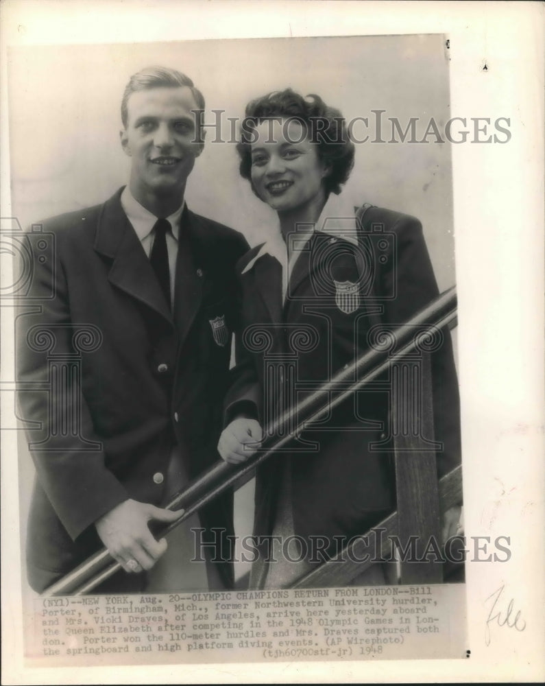 1948 Press Photo Champions return home from Olympic Games in London - sba19338-Historic Images