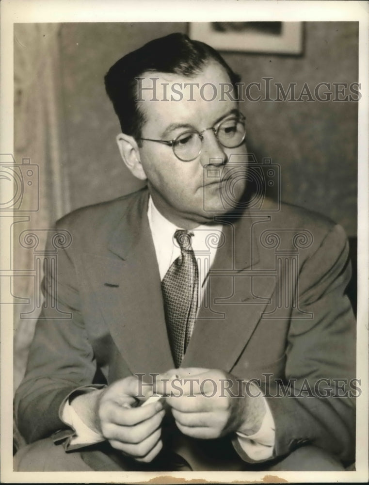 1937 Press Photo James Burn, fiance of Patricia Maguire who died of illness-Historic Images