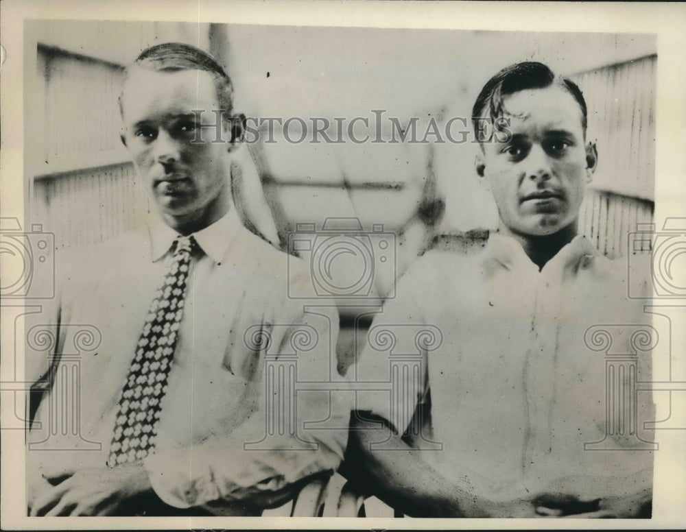 1931 Press Photo Roos Hatcher, Charles Haden sentenced to die for kidnapping- Historic Images