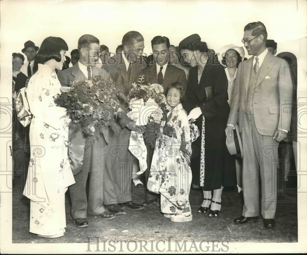 1939 Press Photo Goodwill Japanese fliers welcomed and honored in Washington- Historic Images