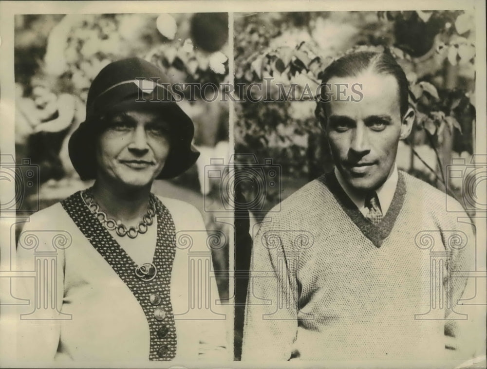 1930 Press Photo J.K.Scott and Mrs.J.E. Rankin, Winners of Open Miniature Golf-Historic Images