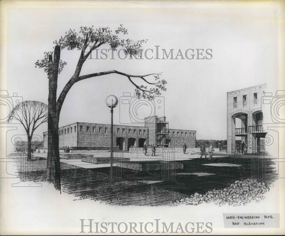 Press Photo Math engineering bldg of St Mary&#39;s University in Texas - Historic Images