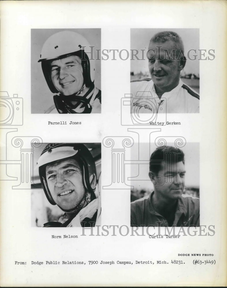 Dodge drivers Parnell Jones, Whitey Gerken,Norm Nelson, C Turner - Historic Images